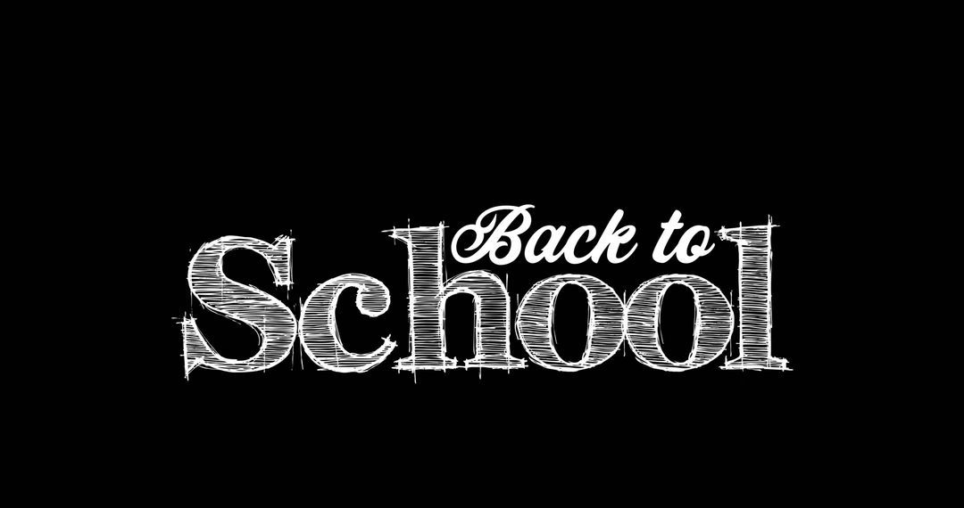 Chalkboard Style Back to School Text Design
