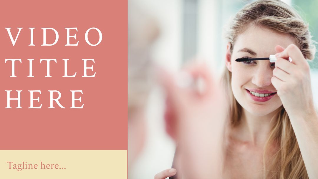 Woman applying mascara for beauty tutorial and everyday elegance