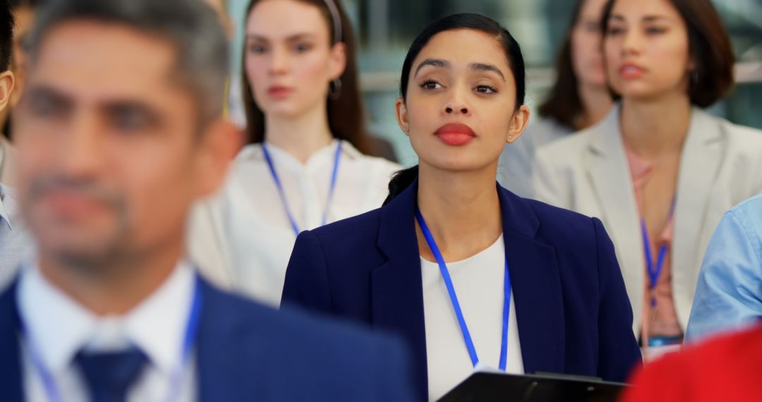 Focused Professional Team Listening to a Presentation