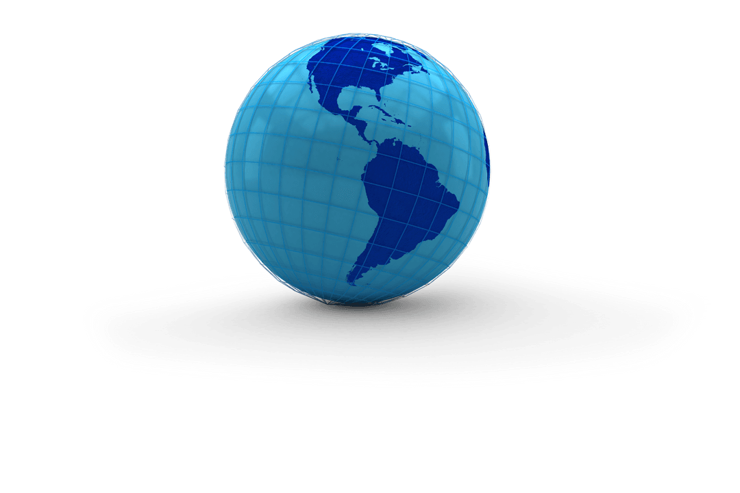 Transparent 3D Rotating Globe Representation Earth Map Blue - Download Free Stock Images Pikwizard.com
