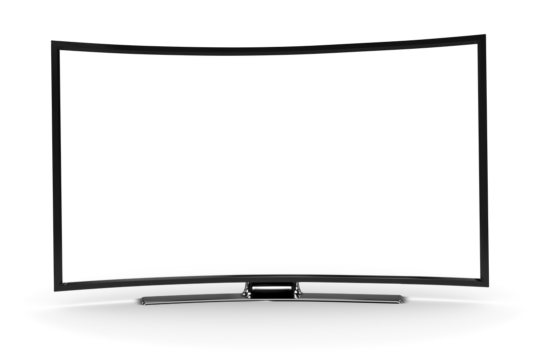 Curved TV with Blank Screen on Transparent Background - Download Free Stock Images Pikwizard.com