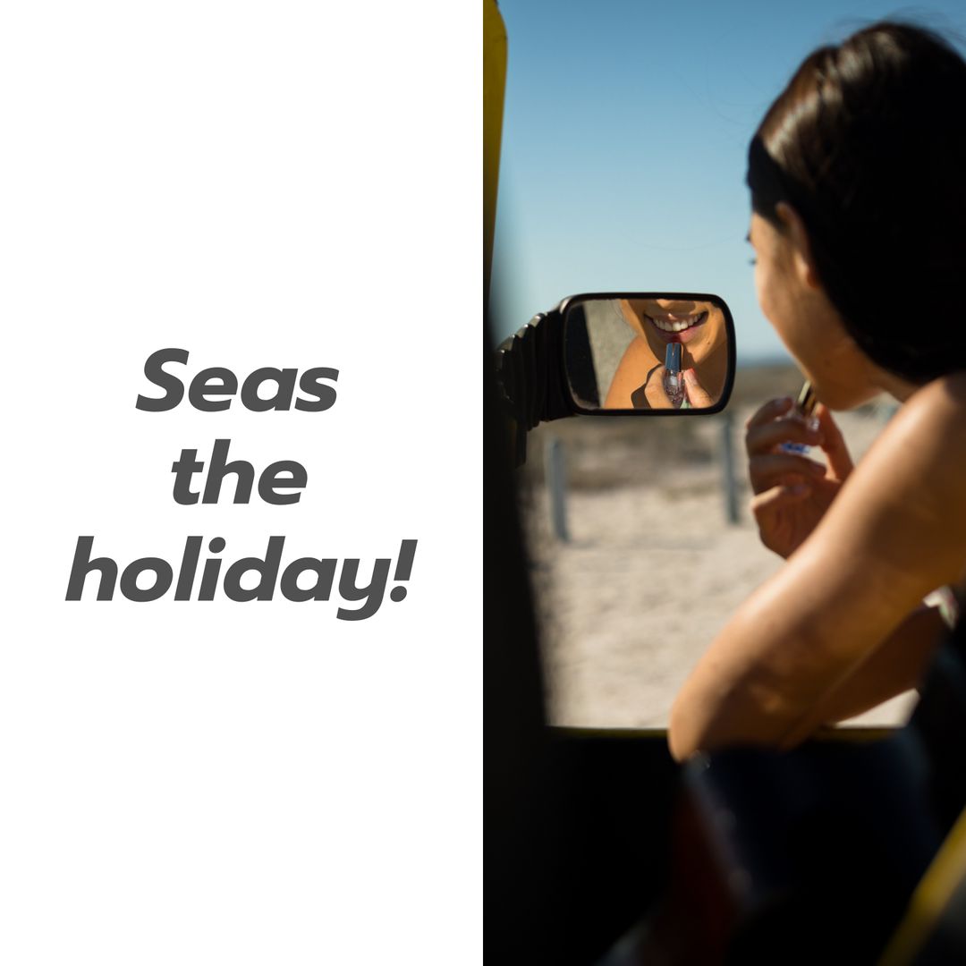 Relaxing Beach Vibes with Woman in Convertible