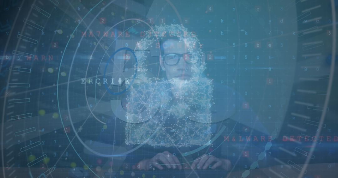 AI and 5G Network Concept with Digital Data Overlay on Businessman