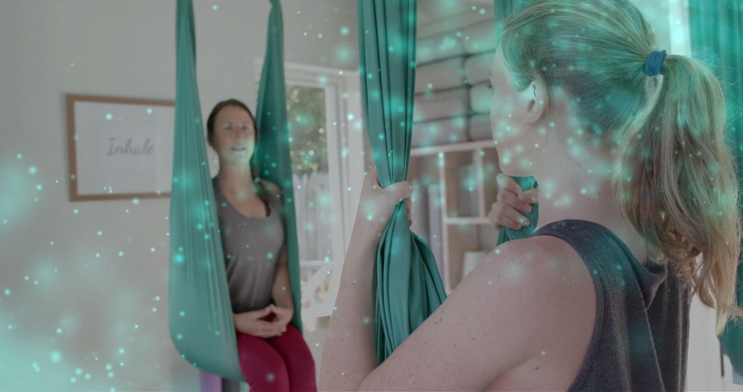 Energizing Aerial Yoga Session with Guided Meditation