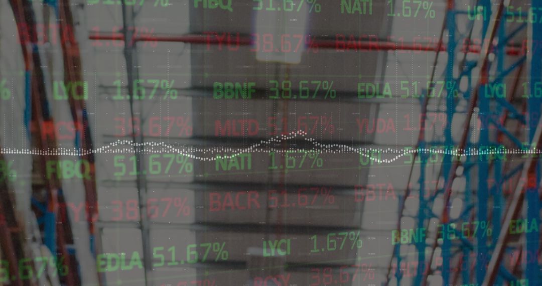 Digital Data Overlay on Warehouse for Global Shipping Concept