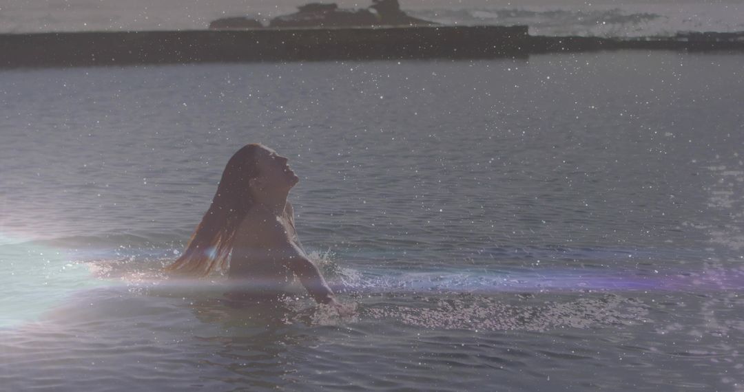 Sunrise Swim Emanating Wellness and Serenity in Open Water