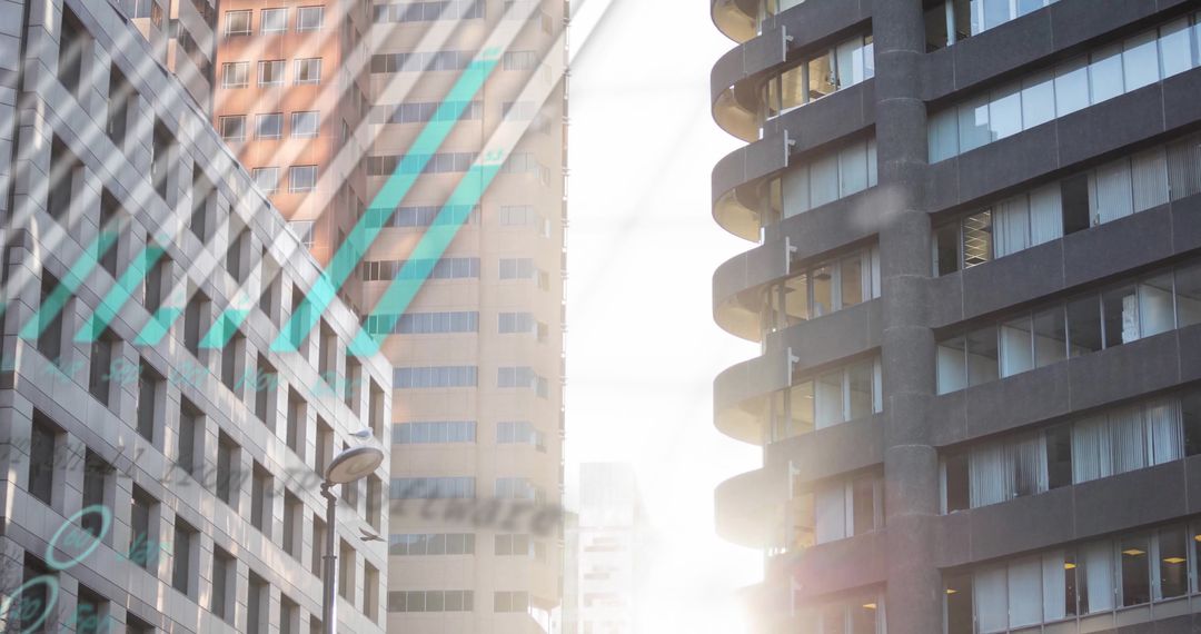 Abstract Financial Data Visualization with Urban Buildings