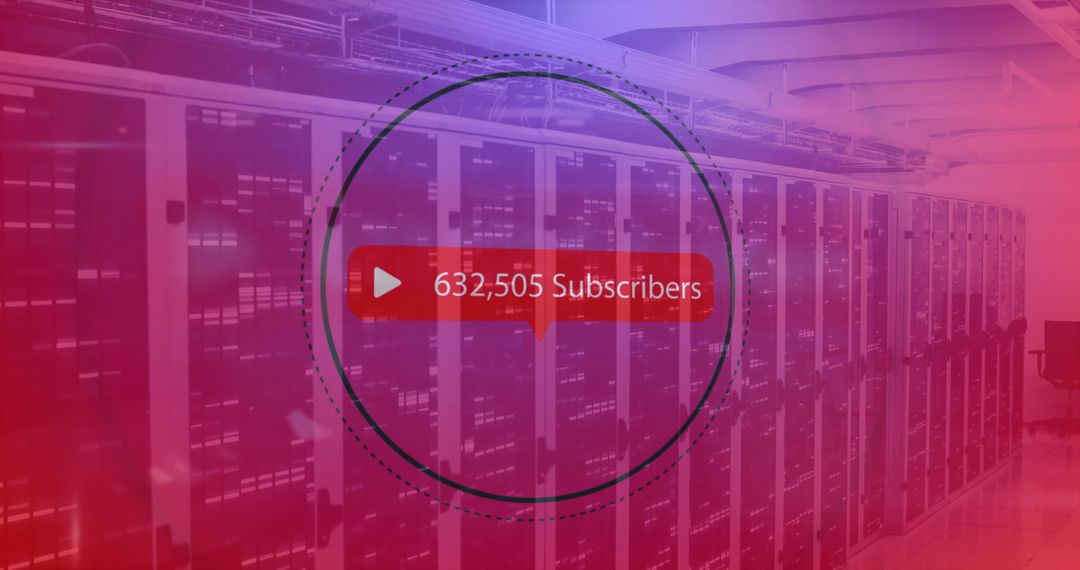 Digital Data Processing and Subscriber Growth Concept