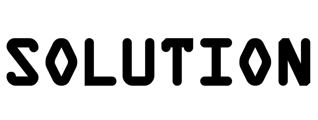 Solution Text Transparent Background Vector Illustration