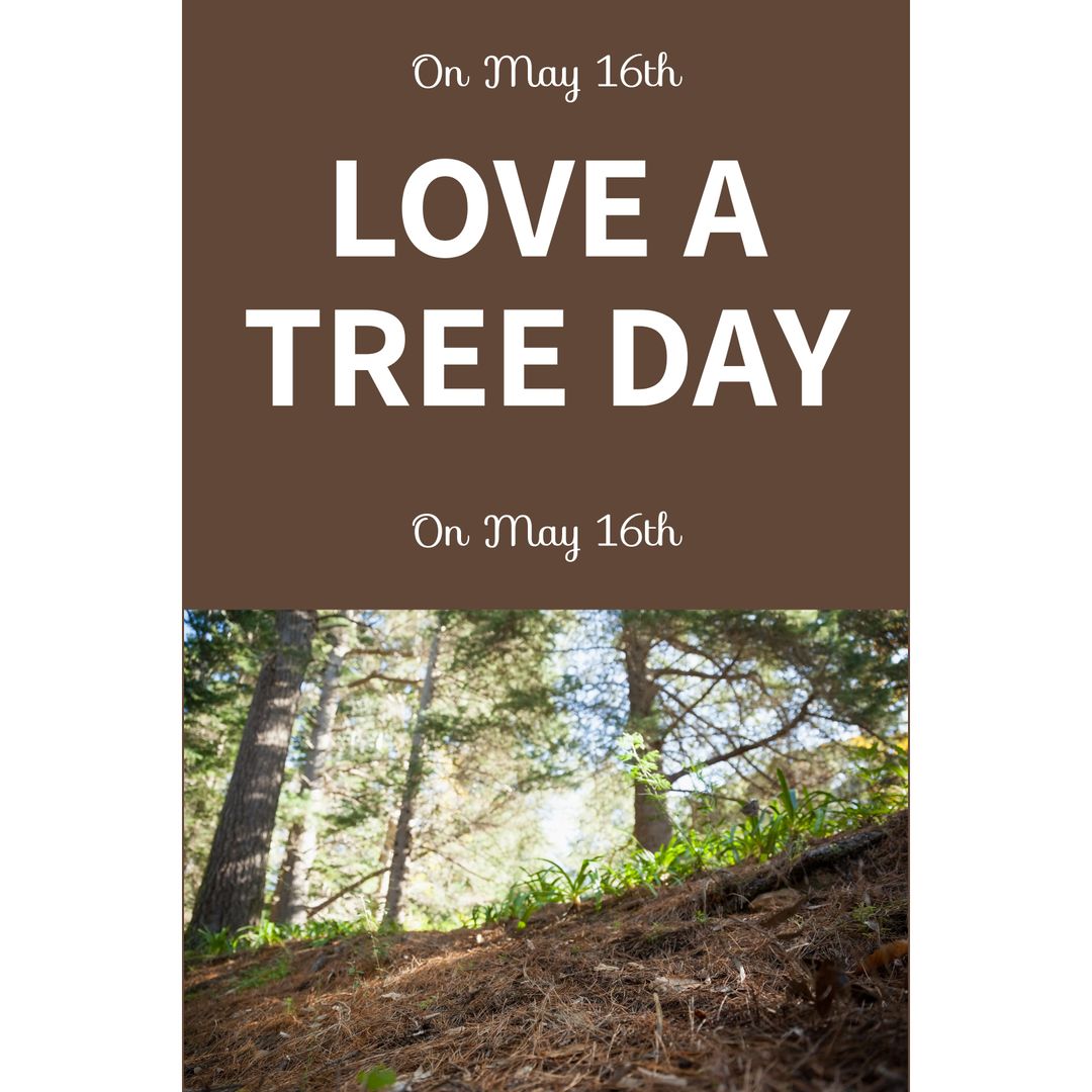 Celebrating Love a Tree Day in Tranquil Forest