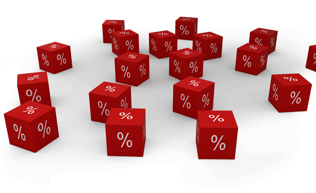 floating red percentage symbol cubes on transparent background - Download Free Stock Images Pikwizard.com