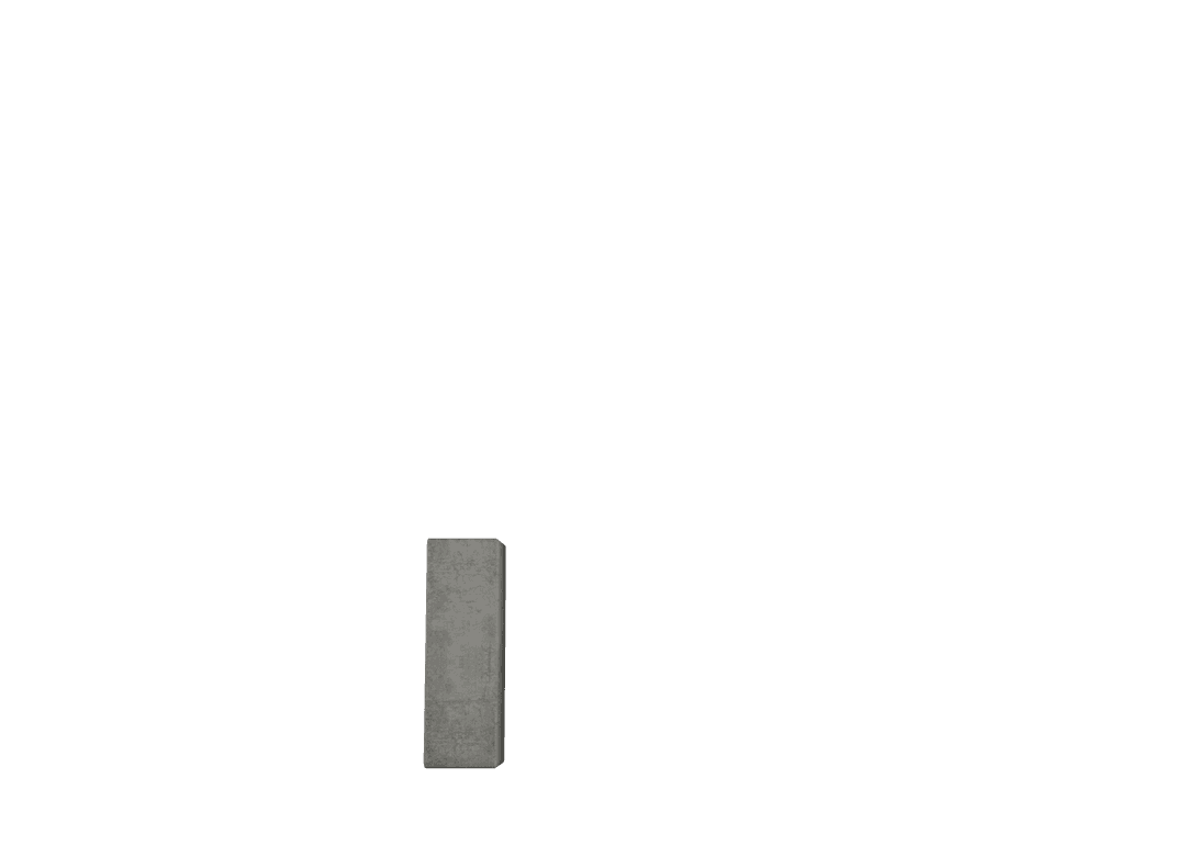 Transparent Gray Concrete Bar on White Background Design Element