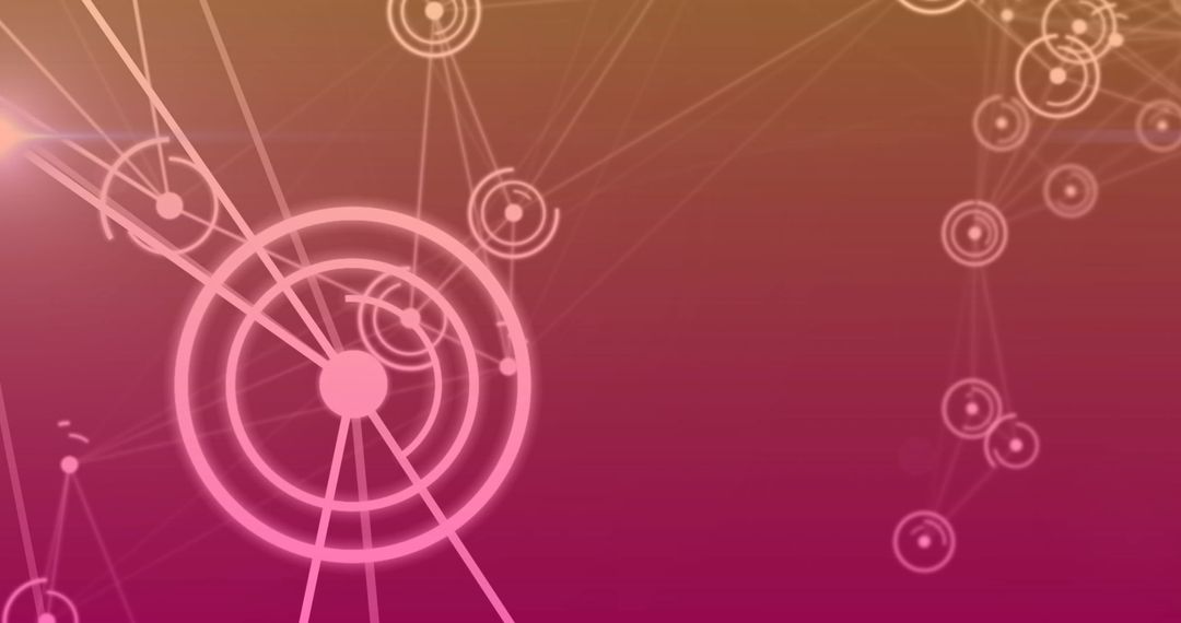 Abstract Digital Network Interface with Iconic Connections