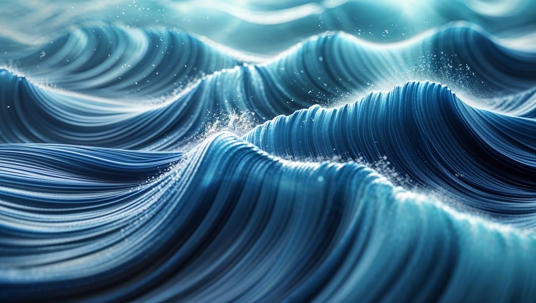 Vibrant Abstract Waves Forming Over Dynamic Ocean Landscape