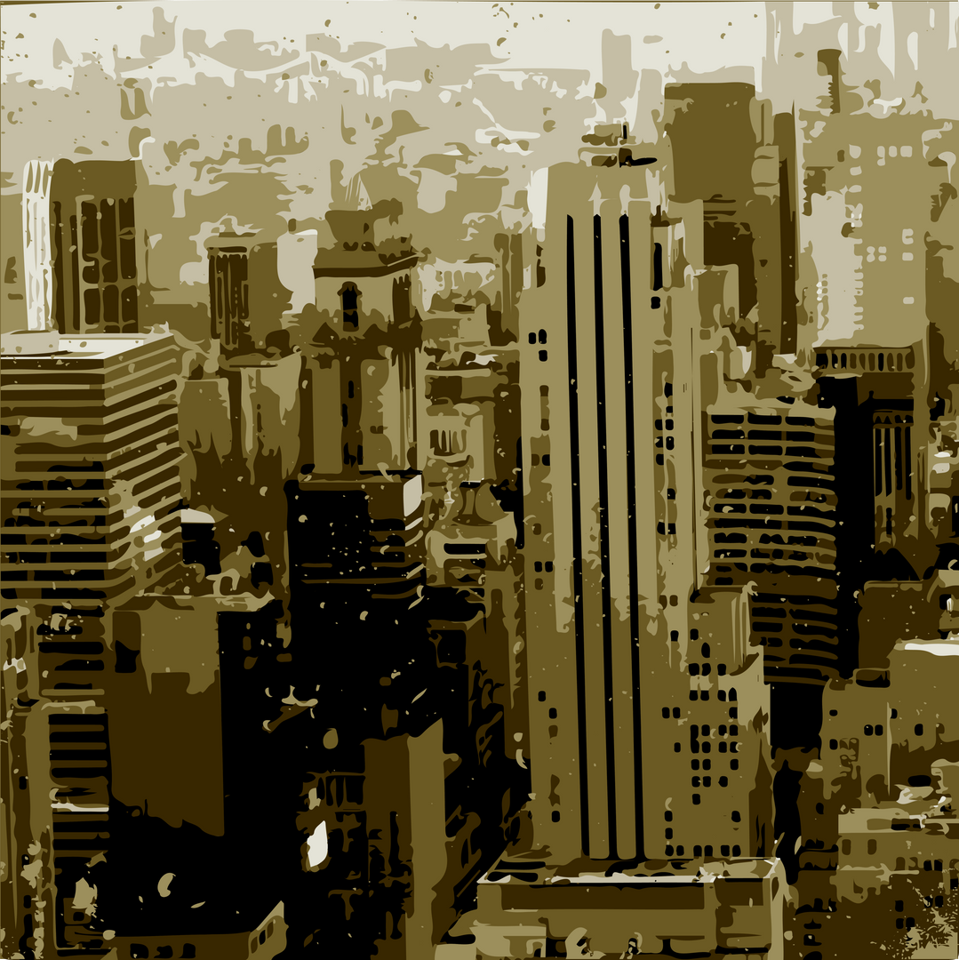 Digital Illustration of a Brown Cityscape on Transparent Background - Download Free Stock Images Pikwizard.com