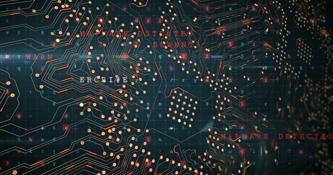 abstract digital circuit design highlighting malware detection - Free Images, Stock Photos and Pictures on Pikwizard.com
