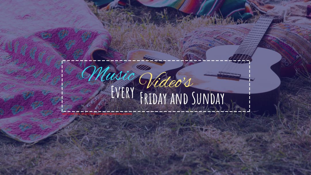 Colorful Guitar Picnic for Music Event Promotion