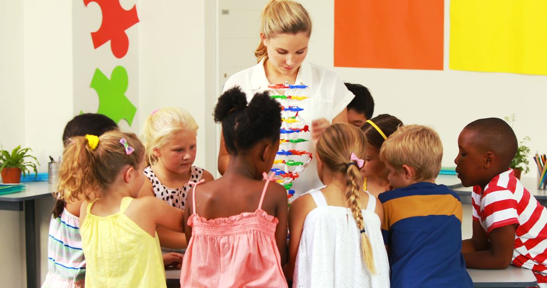 Teacher Instructing Multiracial Group of Students in Classroom Setting - Free Images, Stock Photos and Pictures on Pikwizard.com