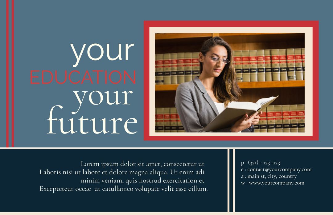 Educational Growth Inspirational Reading Template