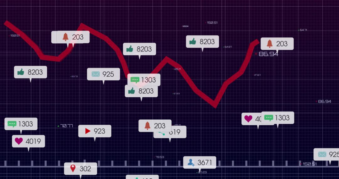 Digital Dashboard Analytics Graphic Illustrating Trends