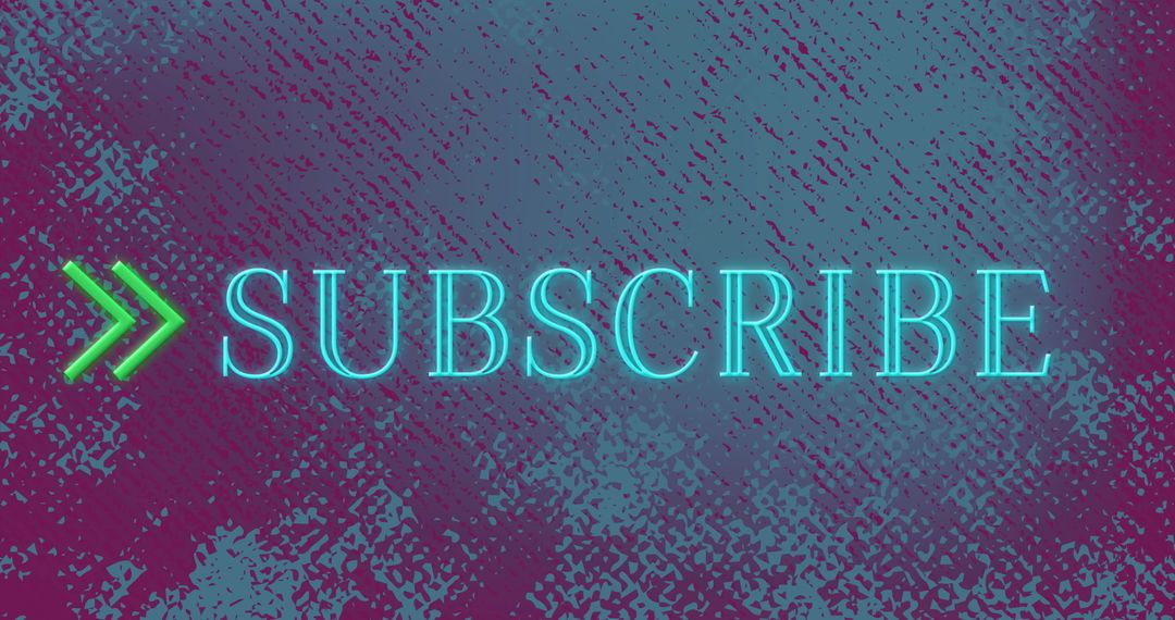 Colorful Animated Subscribe Sign Against Abstract Background