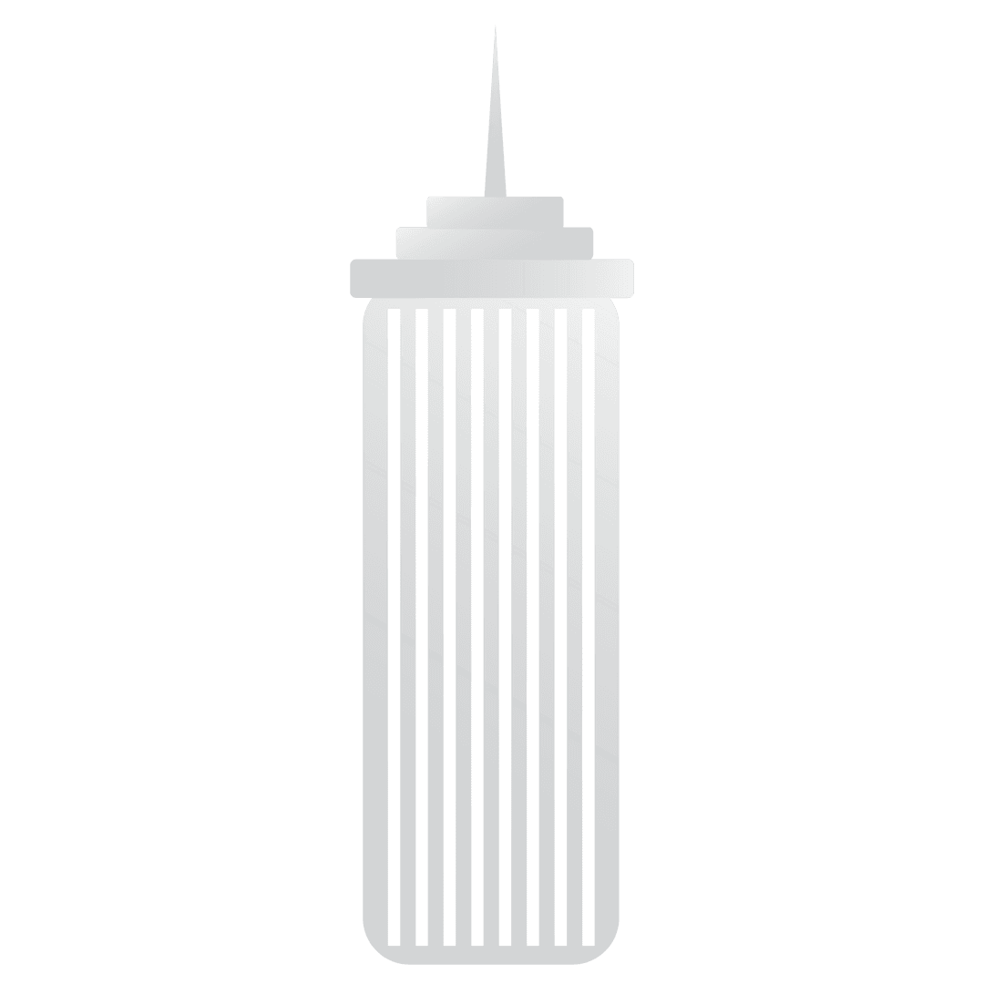 Transparent Digital Illustration of Modern Skyscraper