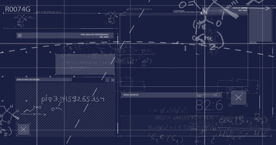 Mathematical Equations and Data Processing Background