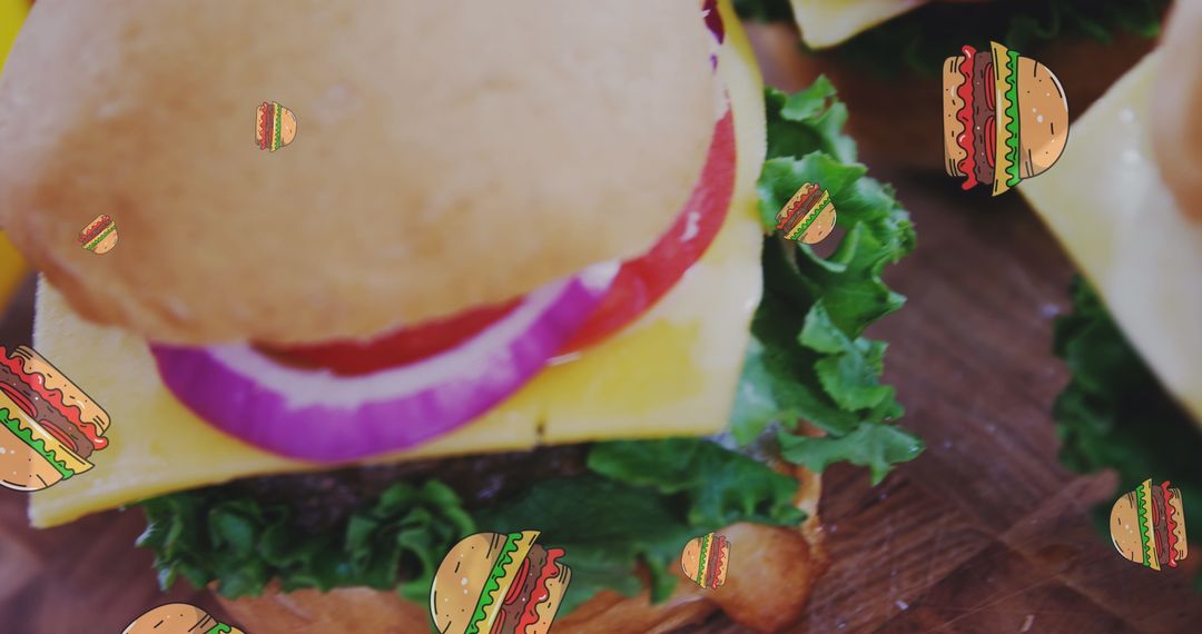 Creative Hamburger Icons on Delicious Cheeseburgers