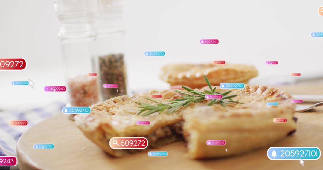 Rustic Hand Pies with Rosemary and Digital Overlay