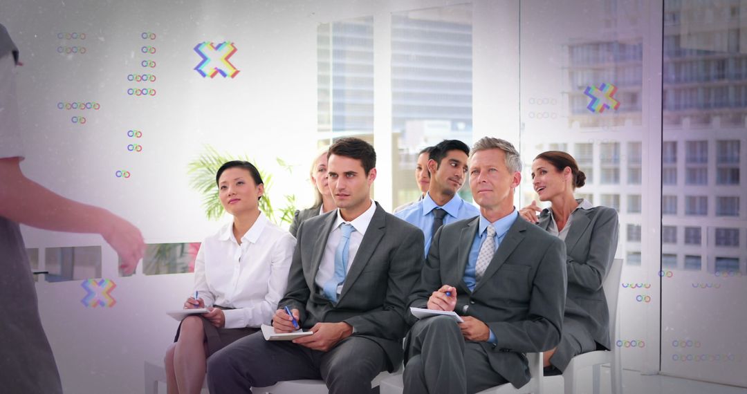 Diverse Business Team In Financial Data Presentation