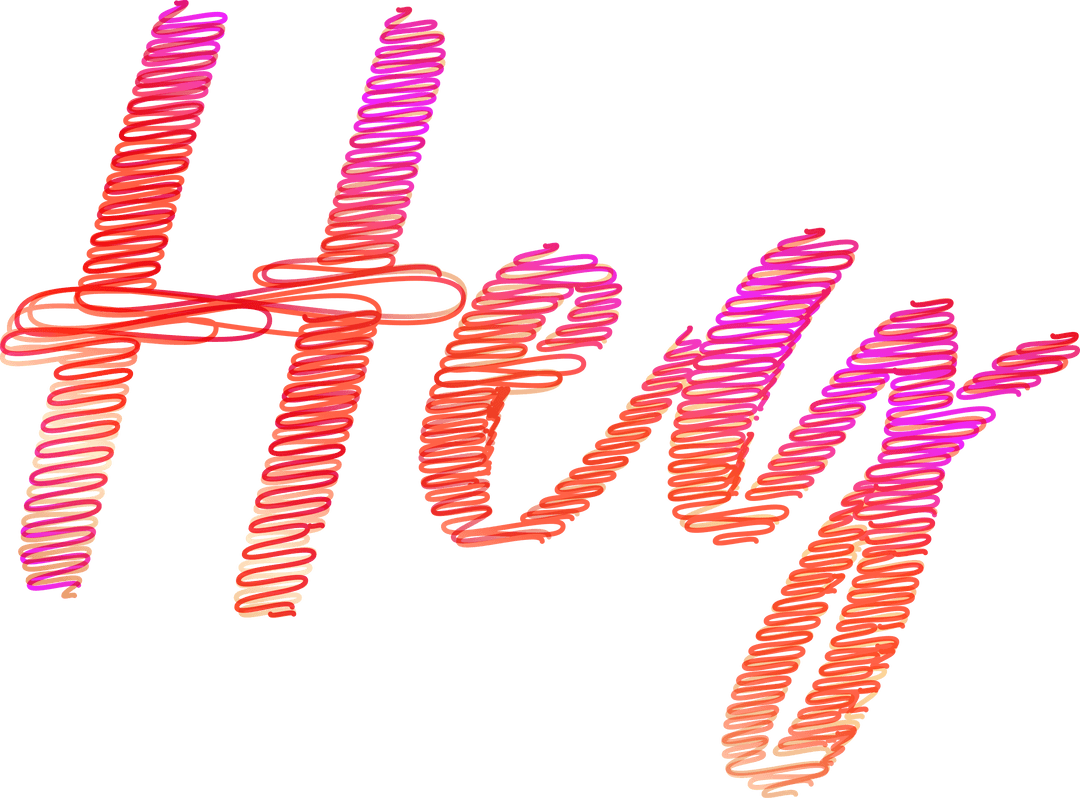 Gradient Doodle Hey Text Transparent Design - Download Free Stock Images Pikwizard.com