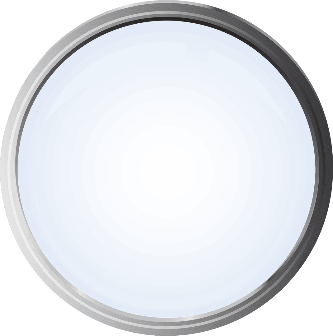 Transparent Blue Sphere with Metal Rim on Background
