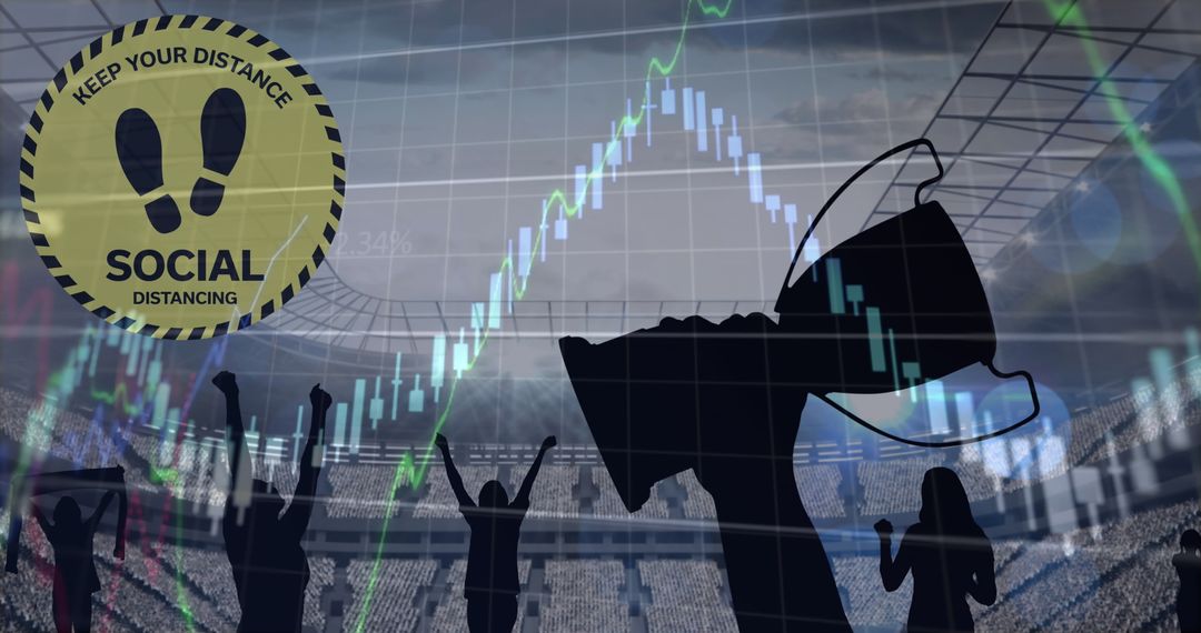 Crowd and Data Merge with Social Distancing in Sports Stadium