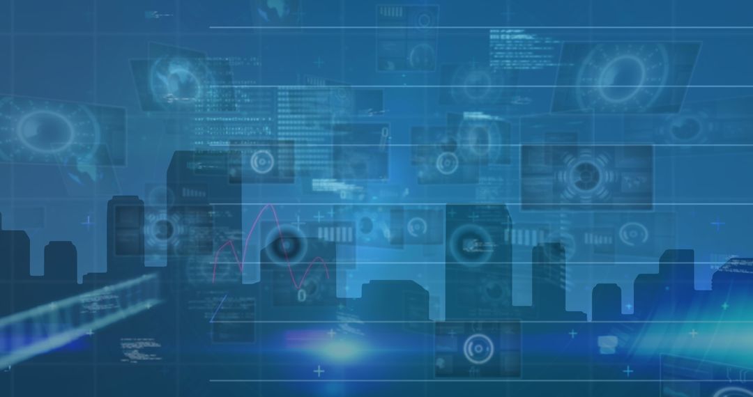 Digital Interface with Futuristic Data Elements