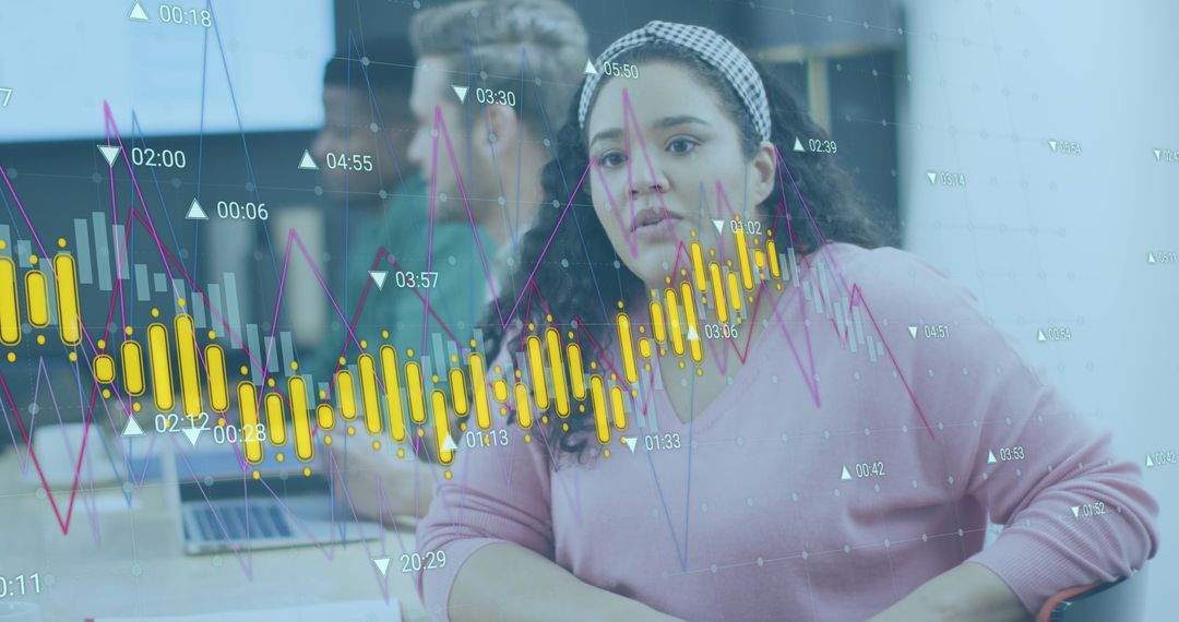 Business Professional Analyzing Data Trends with Colleagues