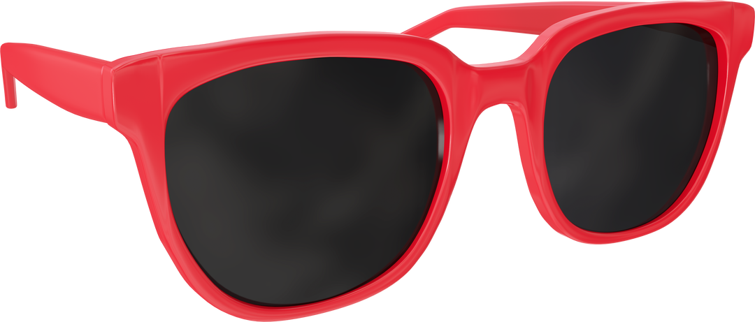 Transparent Red Framed Sunglasses Close-Up on White Background - Download Free Stock Images Pikwizard.com