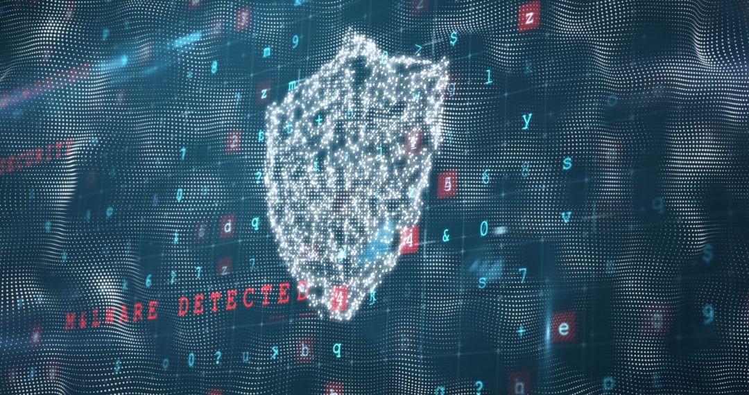 Digital Security with Padlock Icon on Data Background