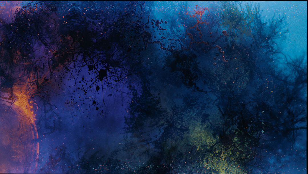 Vibrant Abstract Network in Cosmic Blue Hues