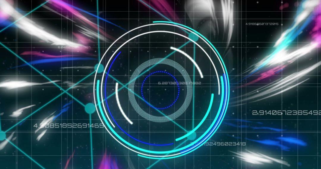 Futuristic Interface with Dynamic Light Elements