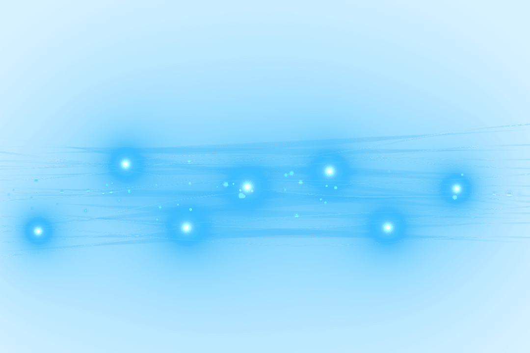 Abstract Digital Light Streaks on Blue Transparent Background