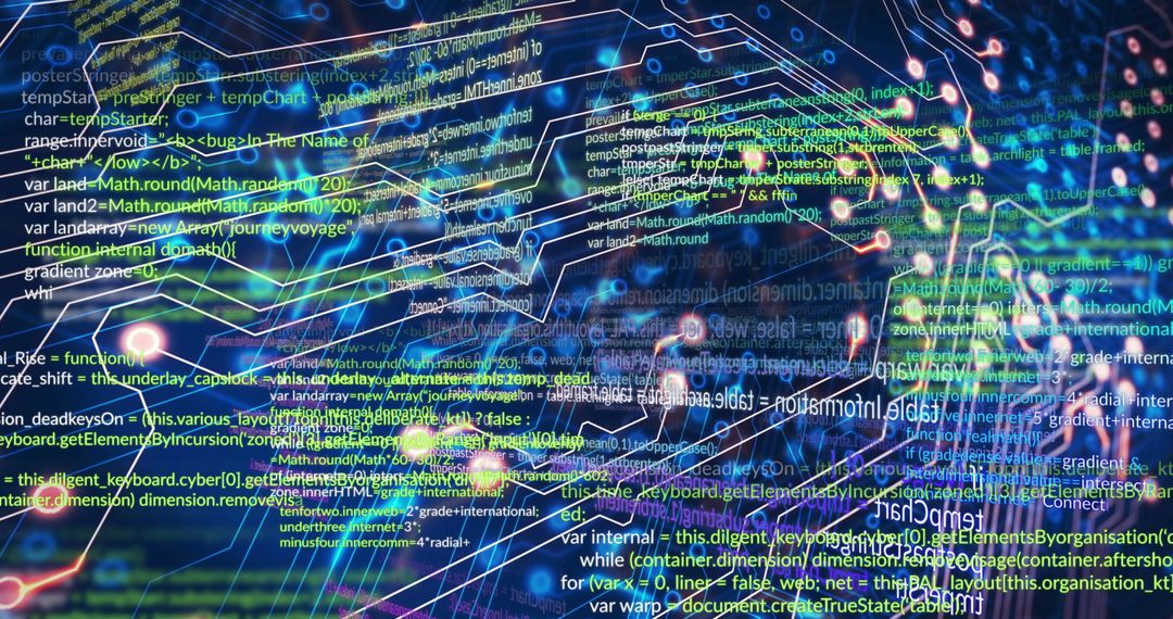 Abstract Digital Code and Data Visualization Concept