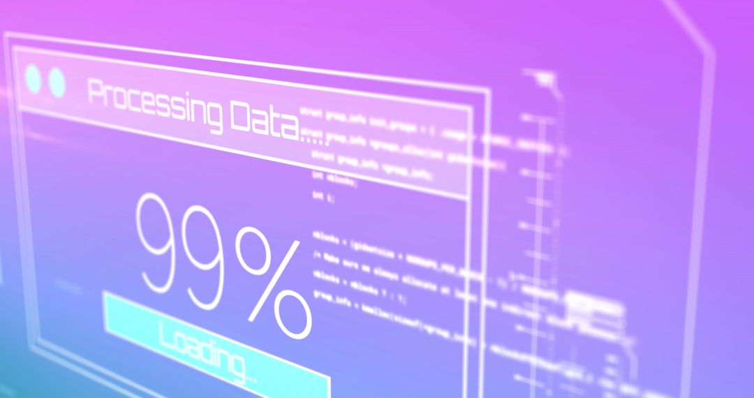 Data Processing Interface on Modern Digital Background