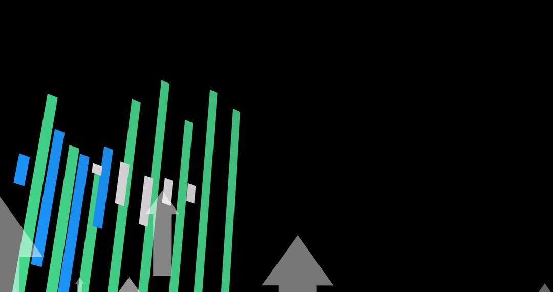 Futuristic Digital Data Processing with Upward Arrows