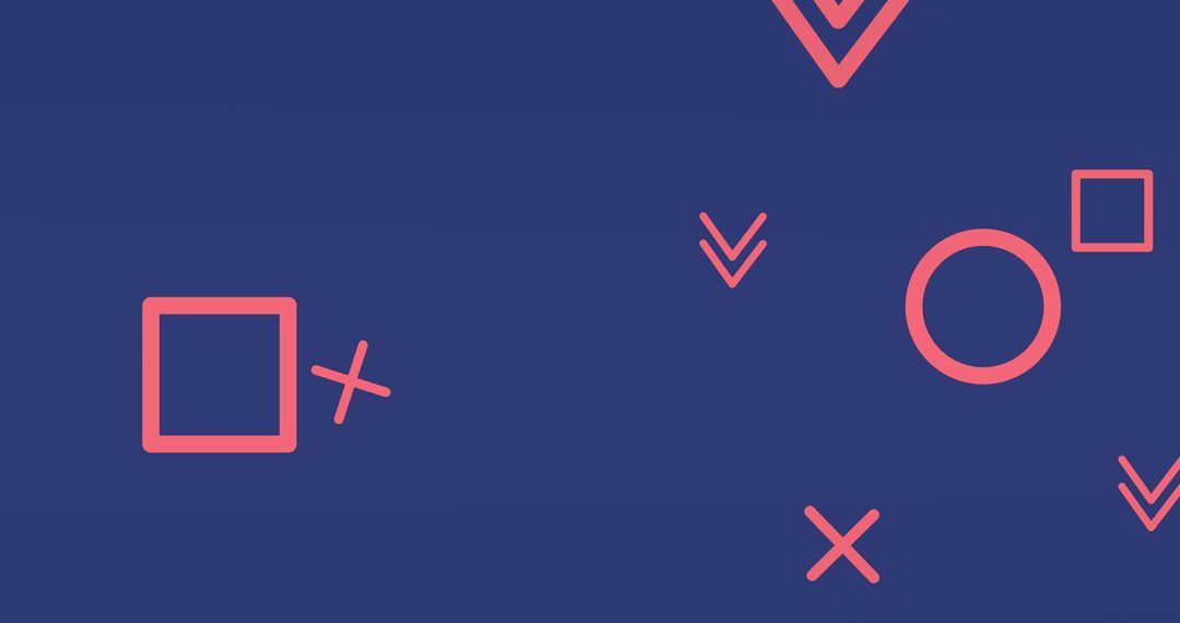 Colorful Geometric Shapes on Blue Background for Modern Design