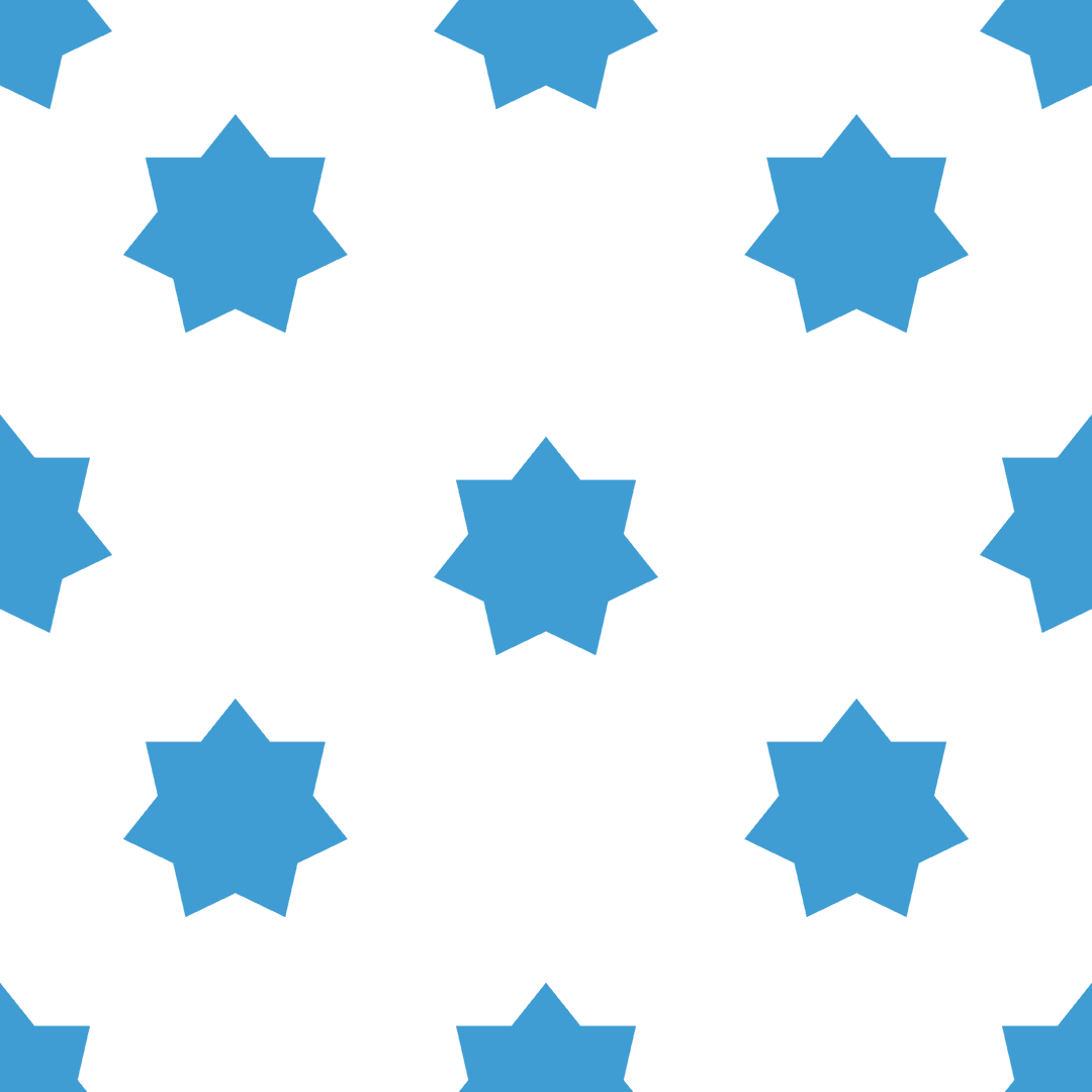 Blue Stars Pattern on Transparent Background Design