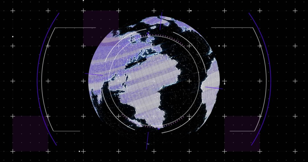 Digital Data Processing on 3D Globe with Global Networks