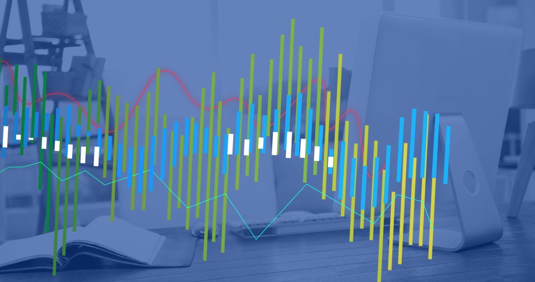 Financial Data Visualization Overlaying Workspace