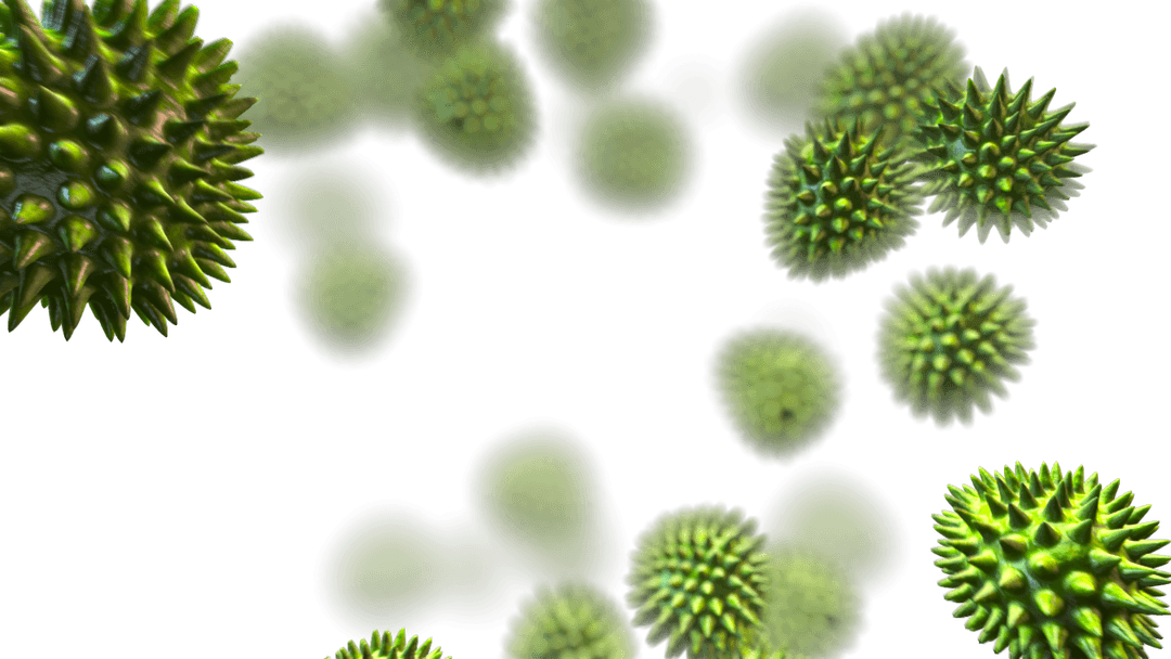 Green Spiked Balls on Transparent Background for Versatile Design