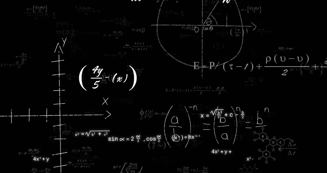 Mathematical Equations on Blackboard Conveying Knowledge