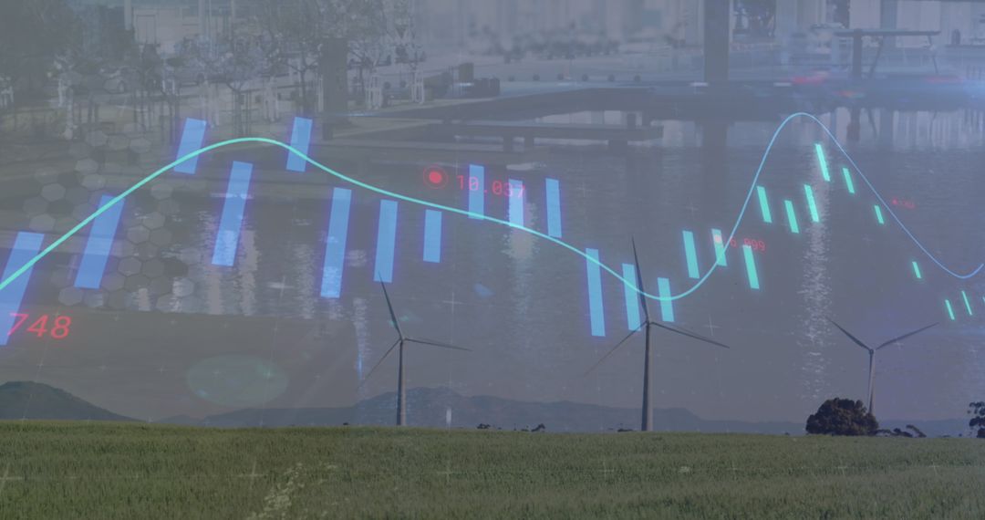 Global Business Interface with Floating Data Concept